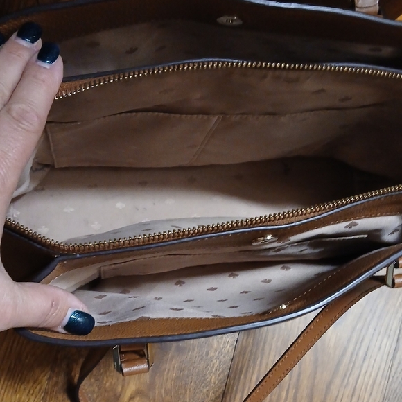 kate spade Brown Leather Zip-Top Tote